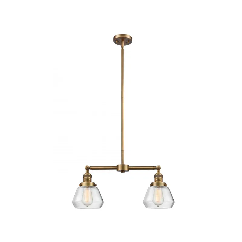 Franklin Restoration Fulton LED 21 inch Brushed Brass Chandelier Ceiling Light in Clear Glass, Franklin Restoration
