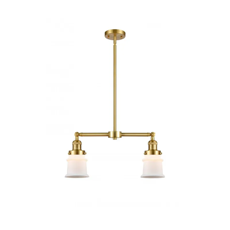 Franklin Restoration Small Canton LED 21 inch Satin Gold Chandelier Ceiling Light in Matte White Glass, Franklin Restoration