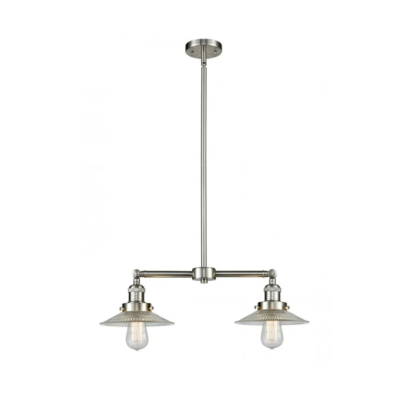Franklin Restoration Halophane LED 21 inch Brushed Satin Nickel Chandelier Ceiling Light in Clear Halophane Glass, Franklin Restoration