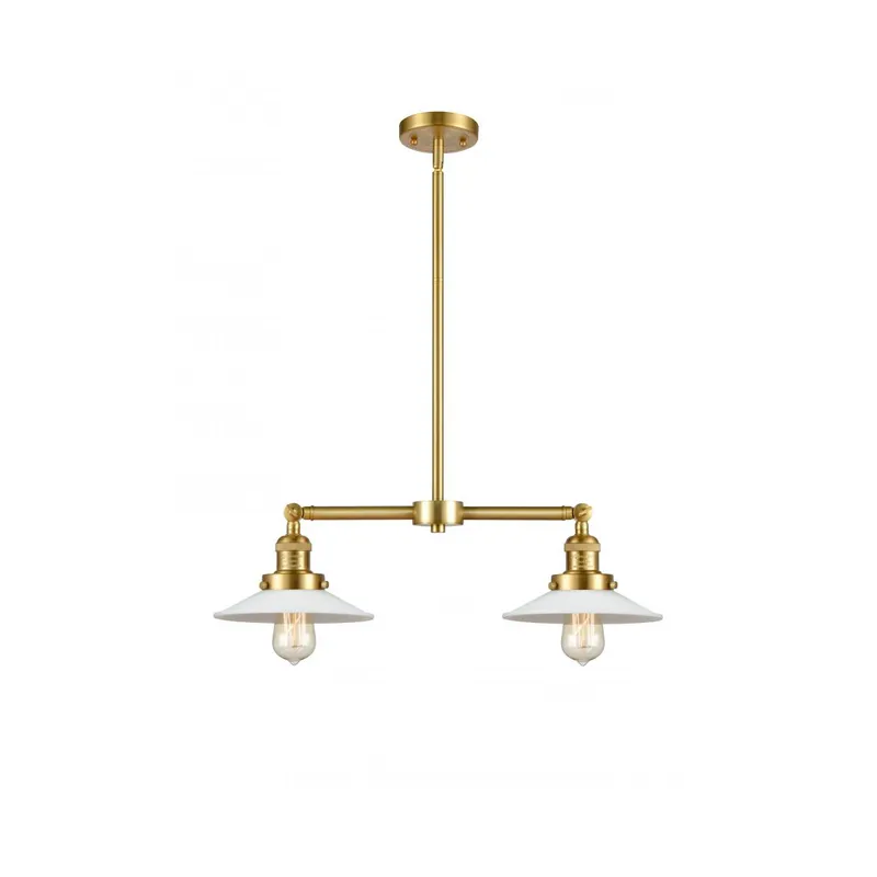 Franklin Restoration Halophane LED 21 inch Satin Gold Chandelier Ceiling Light in White Halophane Glass, Franklin Restoration