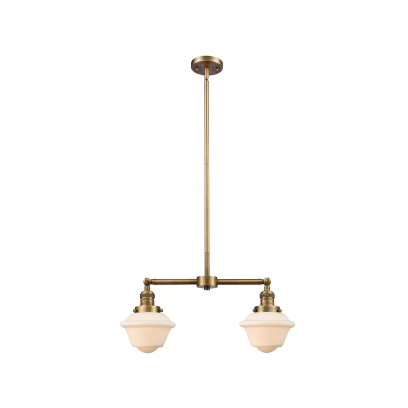 Franklin Restoration Small Oxford LED 24 inch Brushed Brass Chandelier Ceiling Light in Matte White Glass, Franklin Restoration