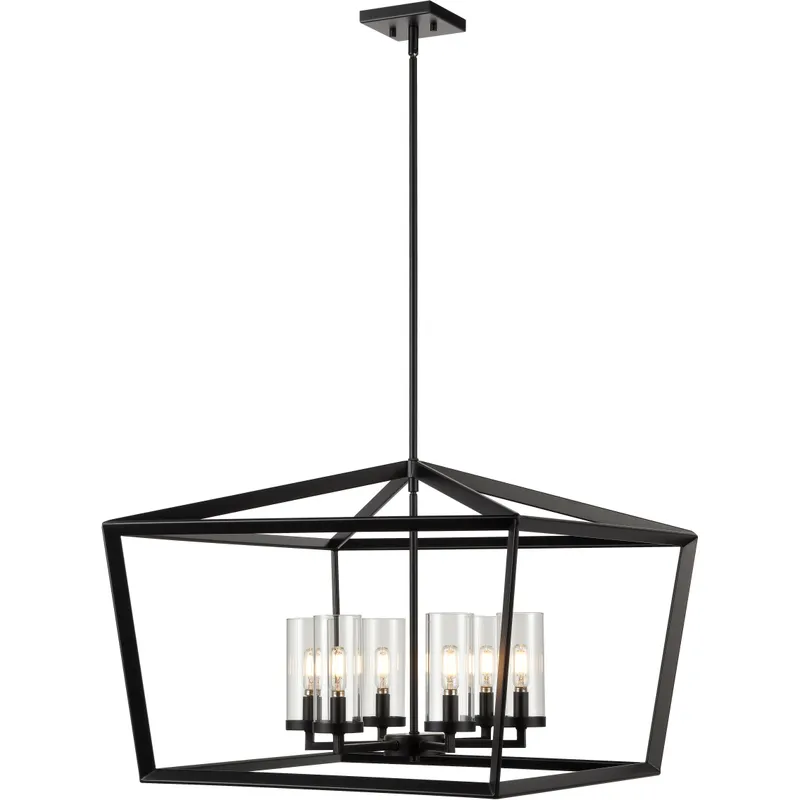 Colchester 6 Light 26 inch Matte Black Chandelier Ceiling Light