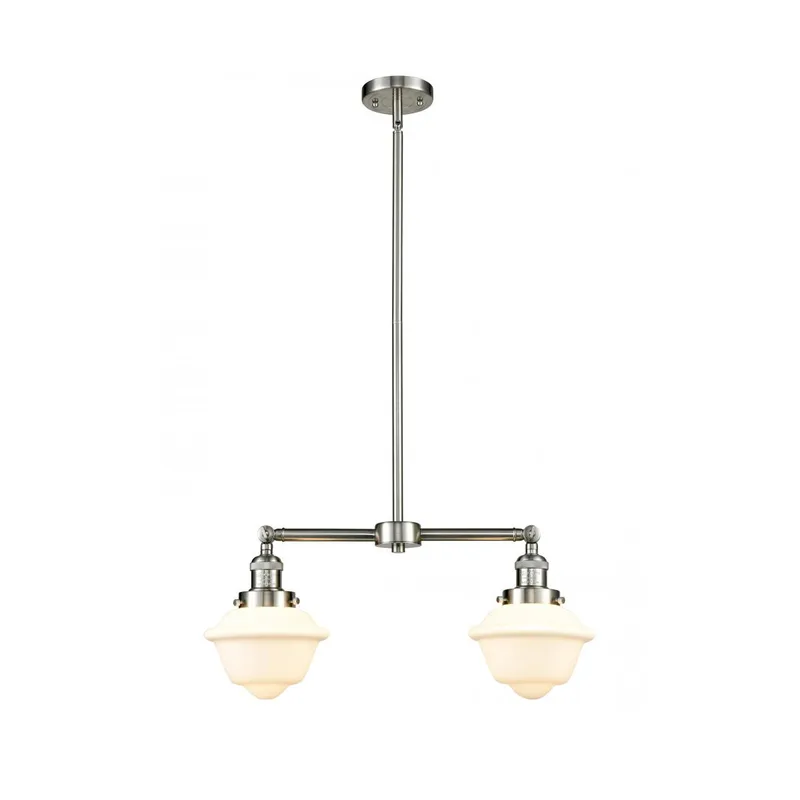 Franklin Restoration Small Oxford LED 24 inch Brushed Satin Nickel Chandelier Ceiling Light in Matte White Glass, Franklin Restoration