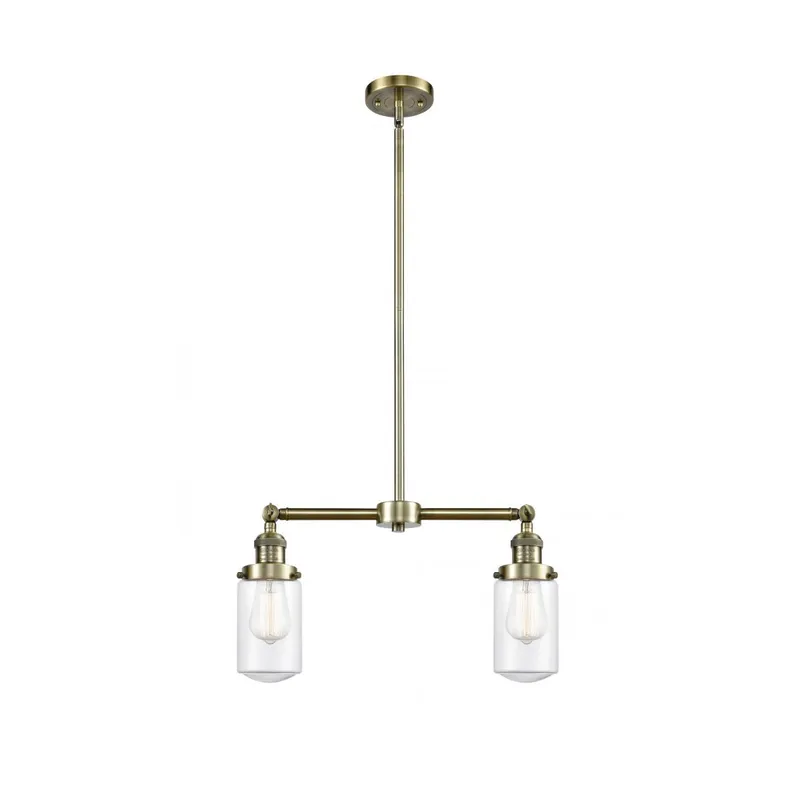 Franklin Restoration Dover LED 21 inch Antique Brass Chandelier Ceiling Light in Clear Glass, Franklin Restoration