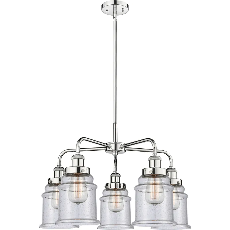 Canton 5 Light 24 inch Polished Chrome Chandelier Ceiling Light