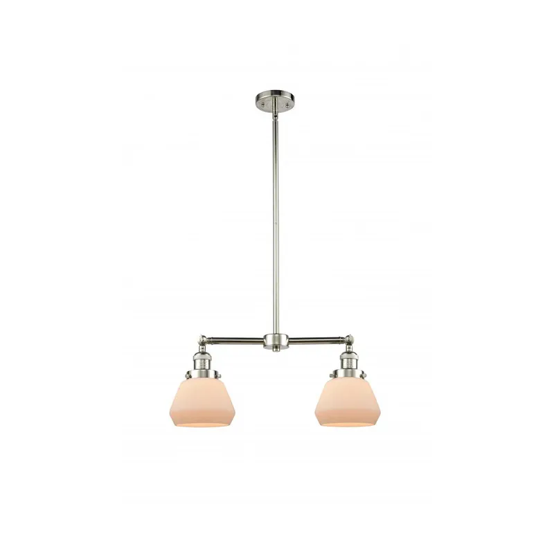 Franklin Restoration Fulton LED 21 inch Polished Nickel Chandelier Ceiling Light in Matte White Glass, Franklin Restoration