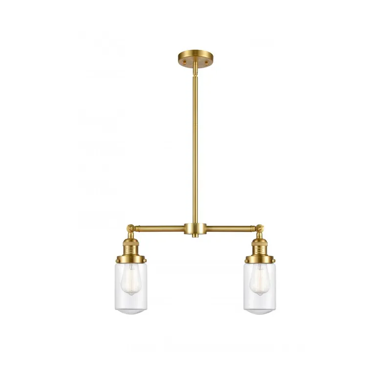 Franklin Restoration Dover LED 21 inch Satin Gold Chandelier Ceiling Light in Clear Glass, Franklin Restoration