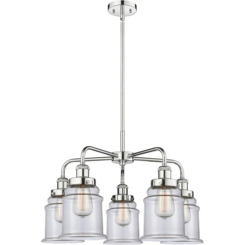 Canton 5 Light 24 inch Polished Chrome Chandelier Ceiling Light