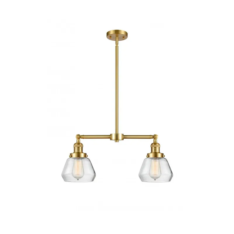 Franklin Restoration Fulton LED 21 inch Satin Gold Chandelier Ceiling Light in Clear Glass, Franklin Restoration