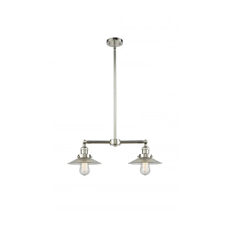 Franklin Restoration Halophane LED 21 inch Polished Nickel Chandelier Ceiling Light in Clear Halophane Glass, Franklin Restoration