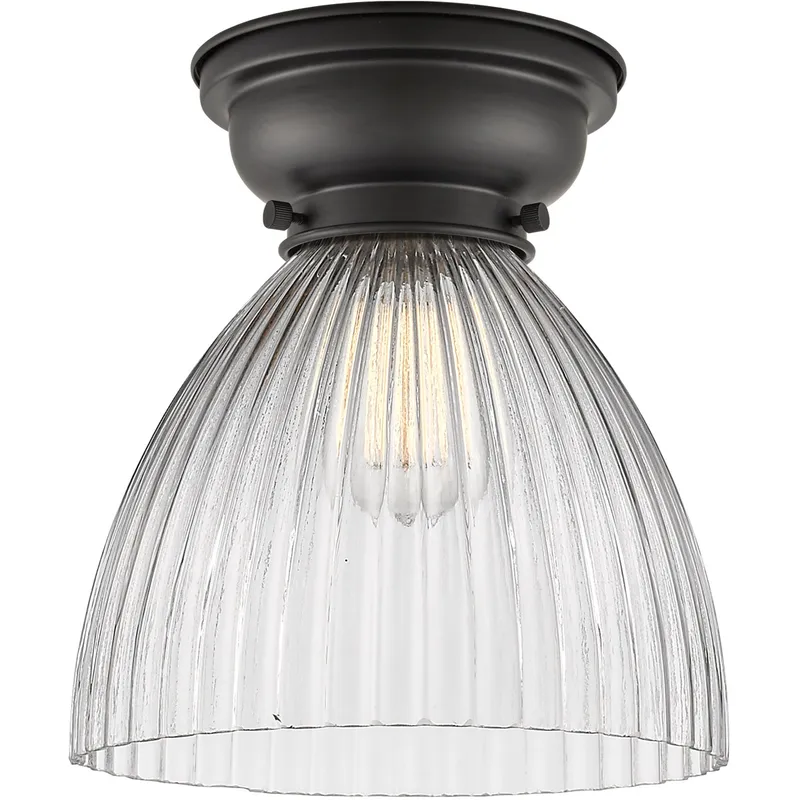Aditi Seneca Falls 1 Light 10 inch Matte Black Flush Mount Ceiling Light, Aditi