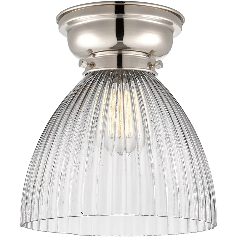 Aditi Seneca Falls 1 Light 10 inch Polished Nickel Flush Mount Ceiling Light, Aditi