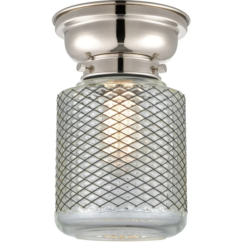 Aditi Stanton LED 6.25 inch Polished Nickel Flush Mount Ceiling Light, Aditi
