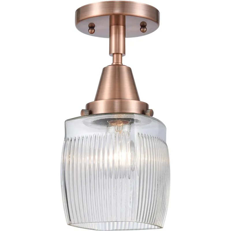 Franklin Restoration Colton 1 Light 5.5 inch Antique Copper Flush Mount Ceiling Light