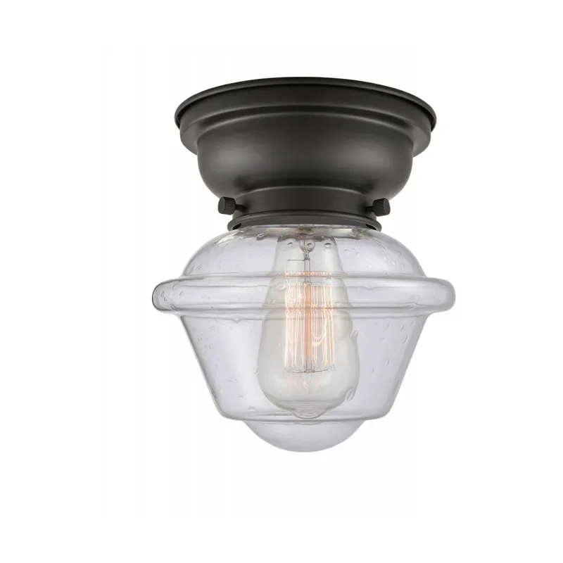 Aditi Small Bell LED 6.25 inch Matte Black Flush Mount Ceiling Light in Light Smoke Glass, Aditi