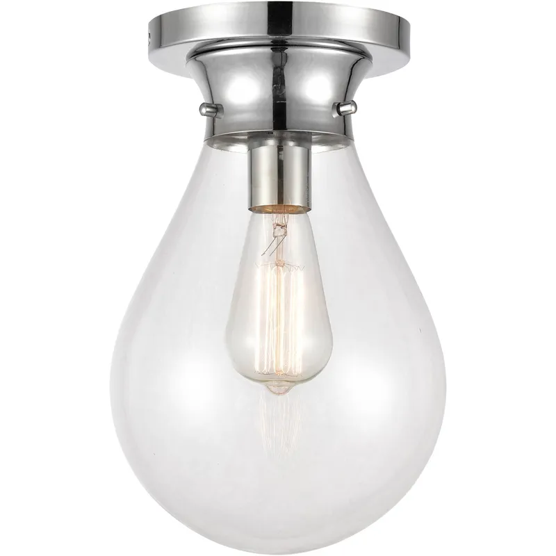 Genesis LED 7.88 inch Polished Chrome Flush Mount Ceiling Light