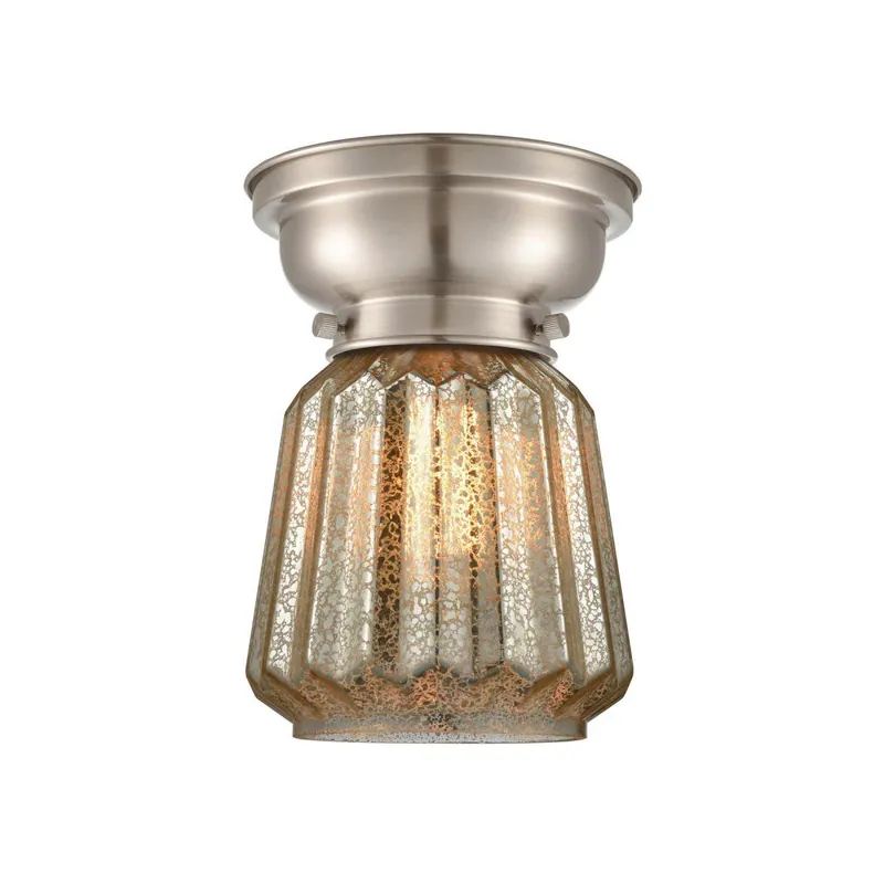 Aditi Halophane 1 Light 9 inch Brushed Satin Nickel Flush Mount Ceiling Light in Matte White Halophane Glass, Aditi