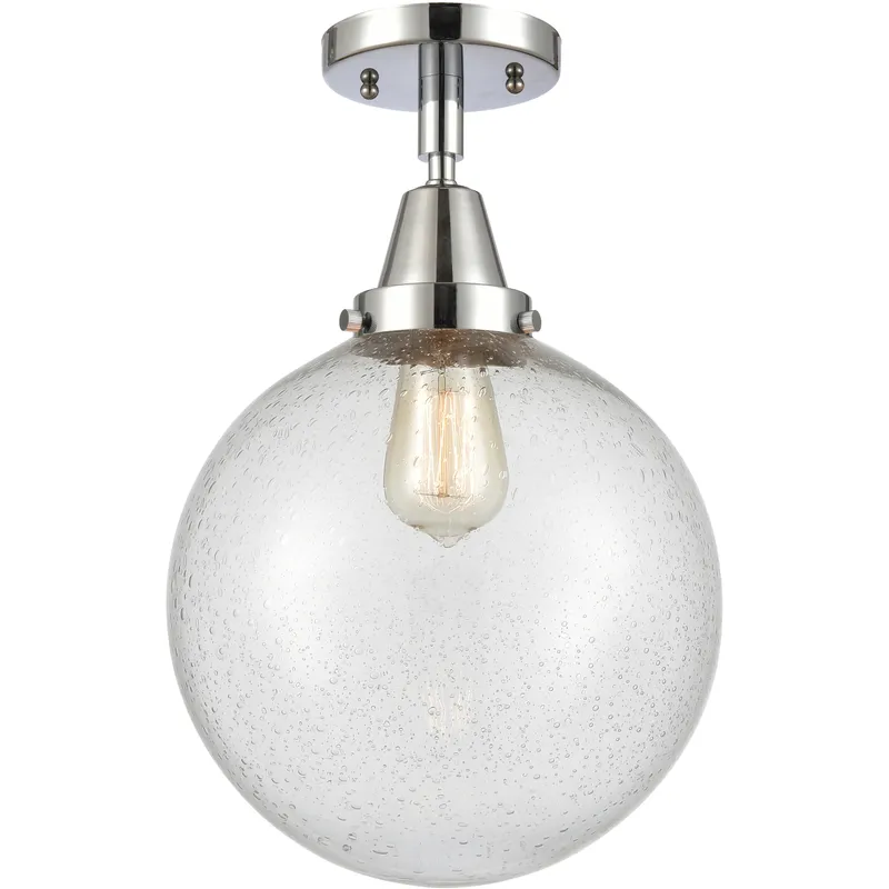 Downtown Urban Beacon 1 Light 10 inch Polished Chrome Flush Mount Ceiling Light in Incandescent, Seedy