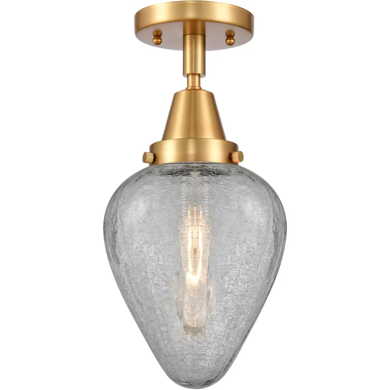 Franklin Restoration Geneseo 1 Light 7 inch Satin Gold Flush Mount Ceiling Light