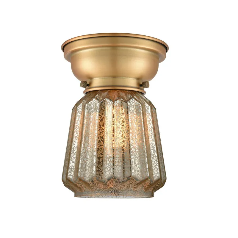 Aditi Halophane 1 Light 9 inch Brushed Brass Flush Mount Ceiling Light in Matte White Halophane Glass, Aditi