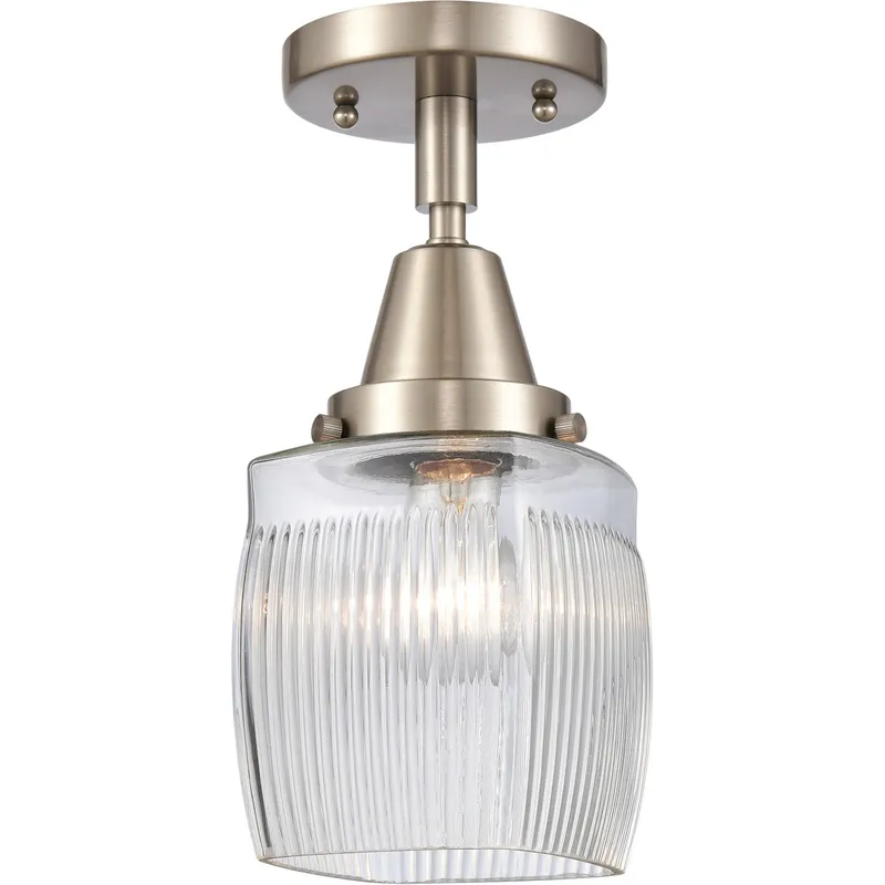Franklin Restoration Colton 1 Light 5.5 inch Brushed Satin Nickel Flush Mount Ceiling Light