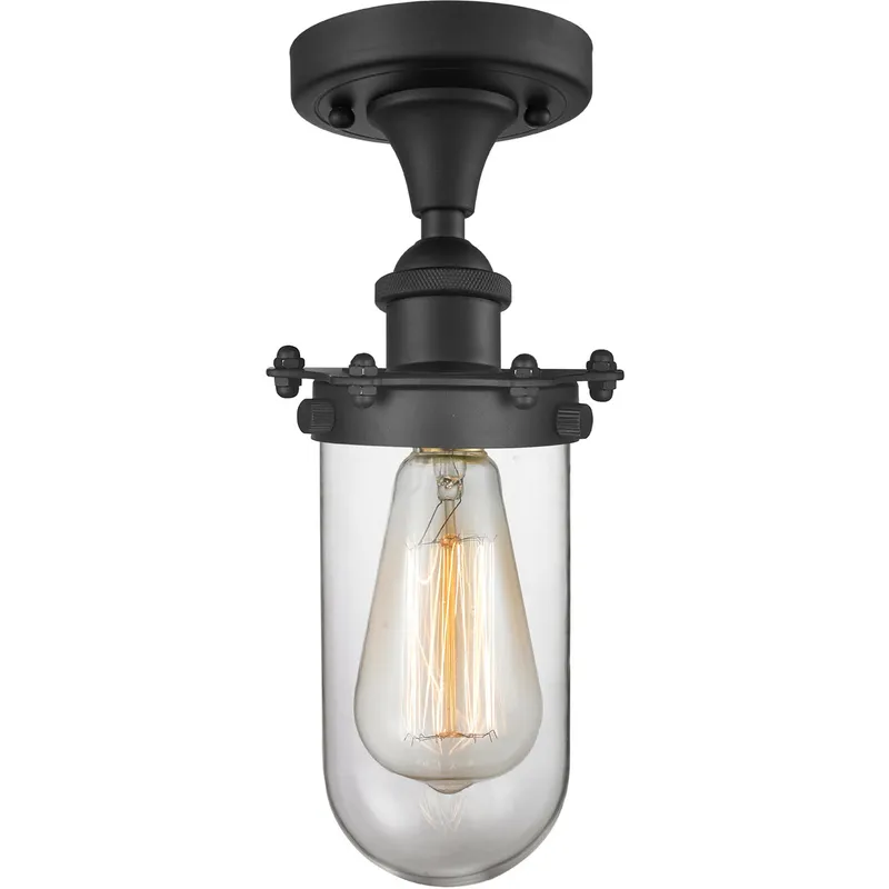 Austere Kingsbury LED 6 inch Oil Rubbed Bronze Flush Mount Ceiling Light in Clear Glass