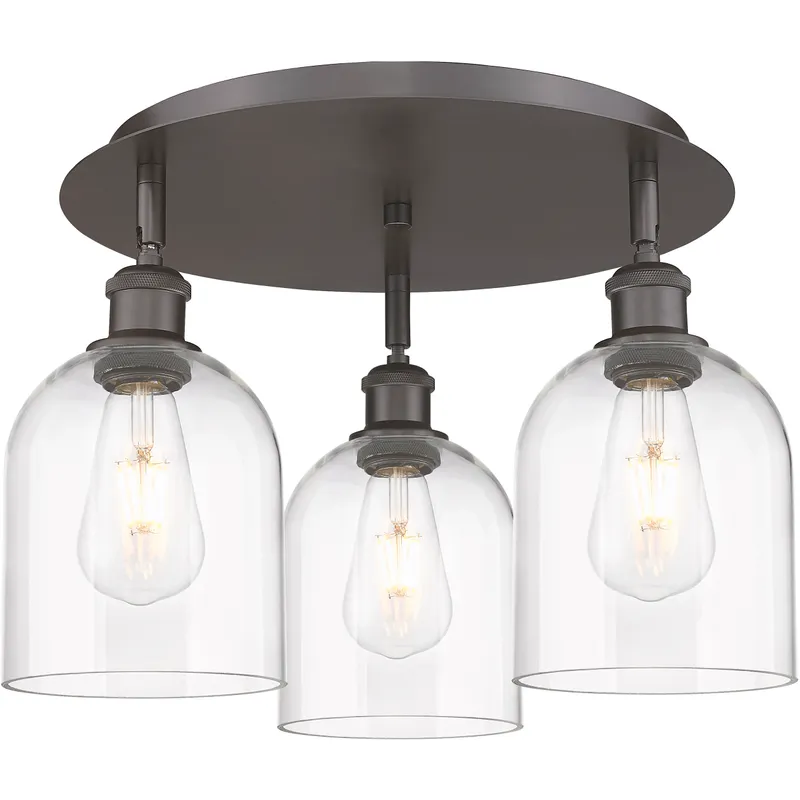 Ballston Bella 3 Light 17.25 inch Oil Rubbed Bronze Flush Mount Ceiling Light