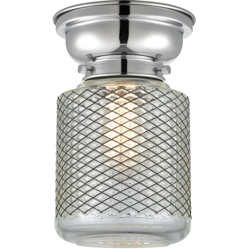 Aditi Stanton LED 6.25 inch Polished Chrome Flush Mount Ceiling Light, Aditi