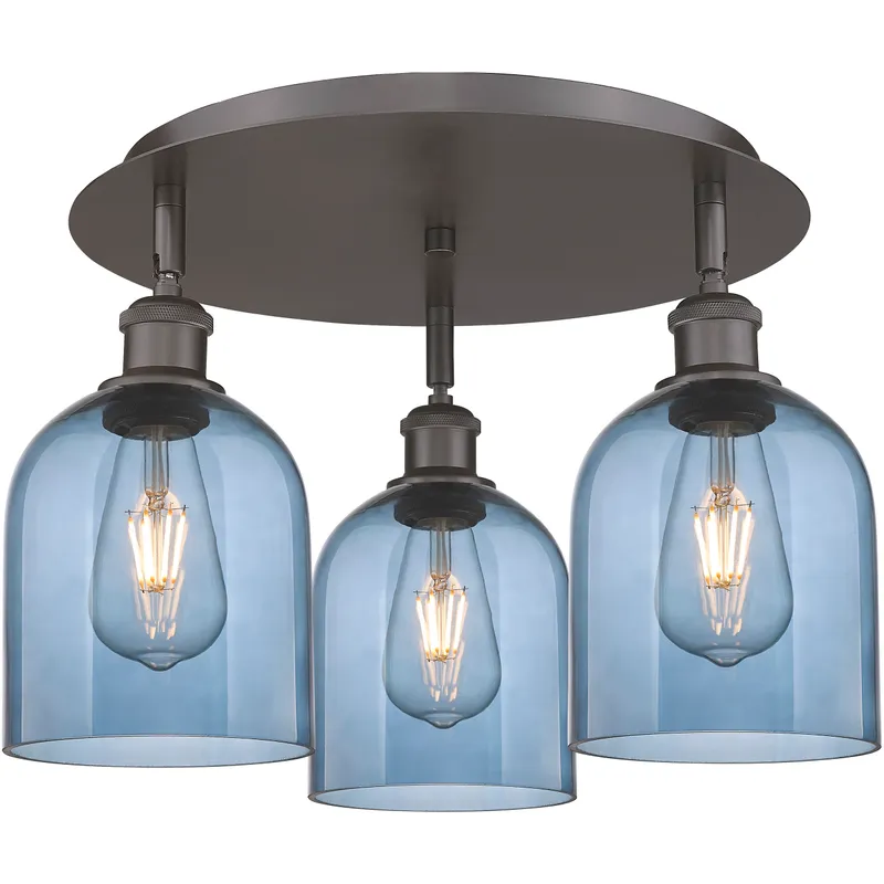Ballston Bella 3 Light 17.25 inch Oil Rubbed Bronze Flush Mount Ceiling Light