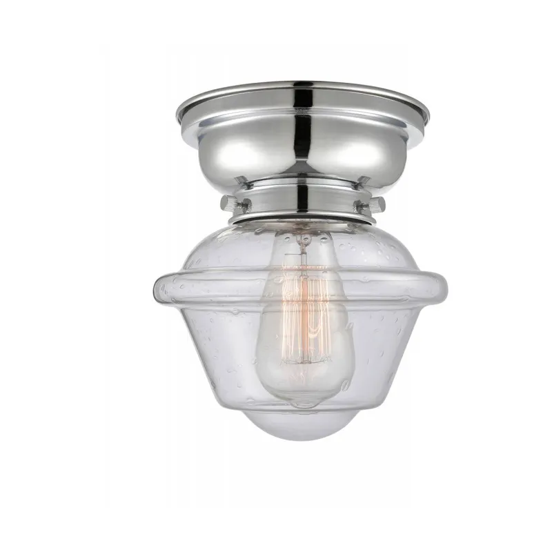 Aditi Small Bell LED 6.25 inch Polished Chrome Flush Mount Ceiling Light in Light Smoke Glass, Aditi