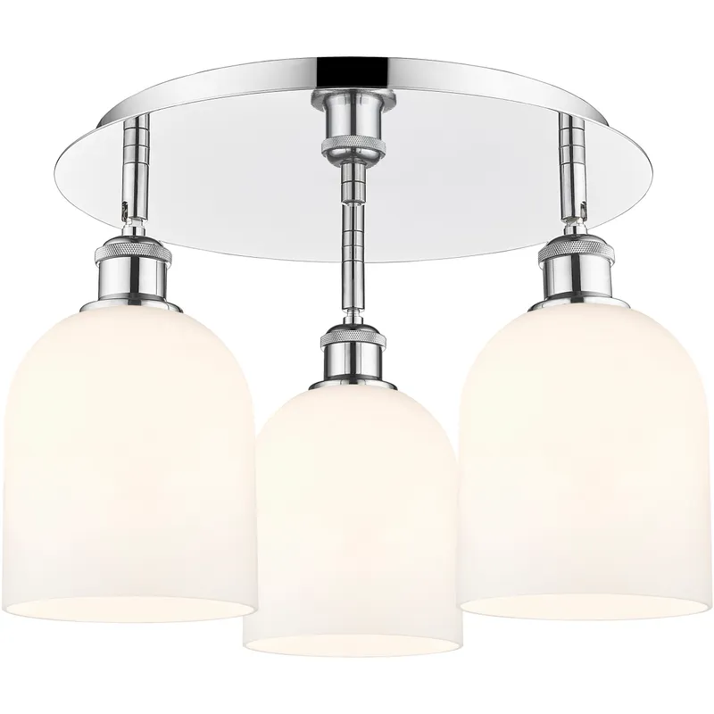 Ballston Bella 3 Light 17.25 inch Polished Chrome Flush Mount Ceiling Light