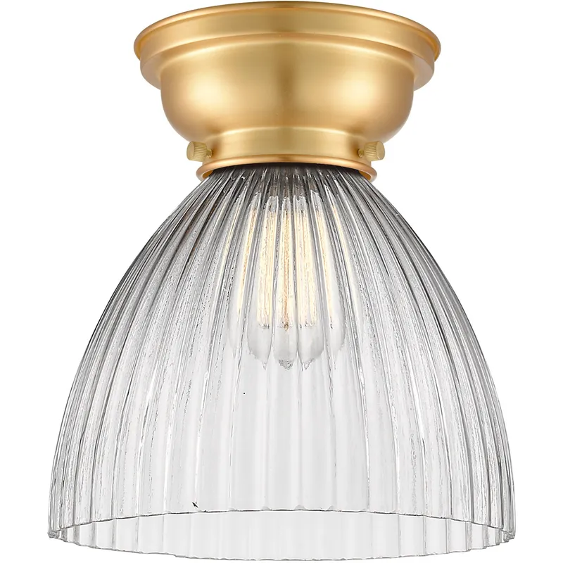 Aditi Seneca Falls 1 Light 10 inch Satin Gold Flush Mount Ceiling Light, Aditi