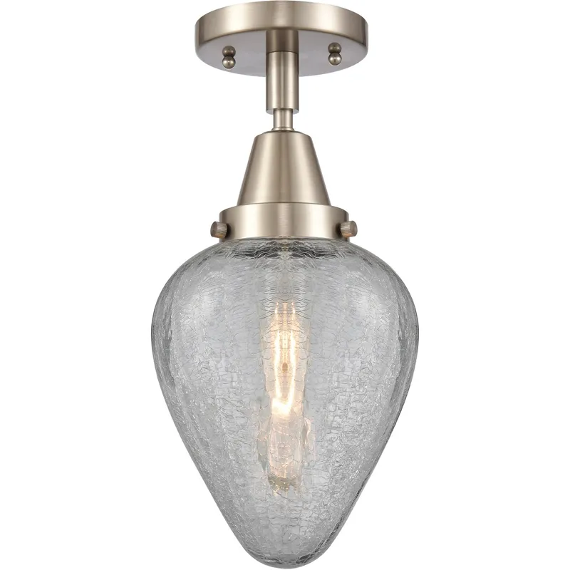 Franklin Restoration Geneseo 1 Light 7 inch Brushed Satin Nickel Flush Mount Ceiling Light