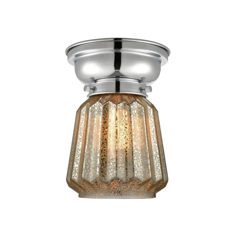 Aditi Halophane 1 Light 9 inch Polished Chrome Flush Mount Ceiling Light in Matte White Halophane Glass, Aditi