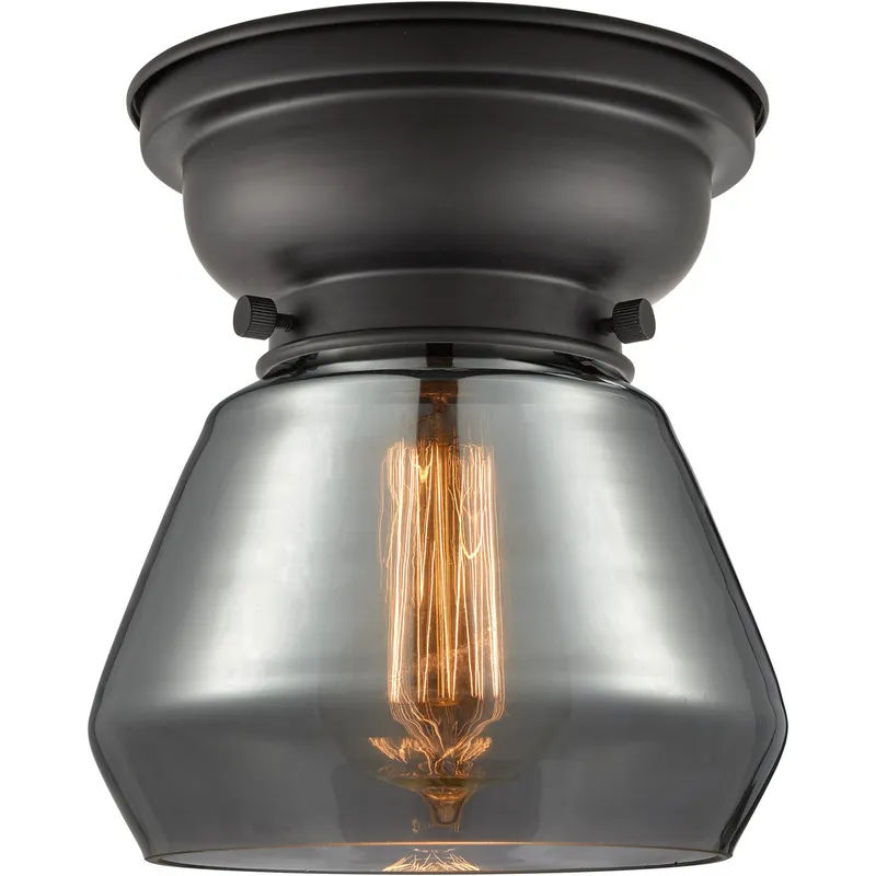 Aditi Fulton 1 Light 7 inch Brushed Brass Flush Mount Ceiling Light in Matte White Glass, Aditi
