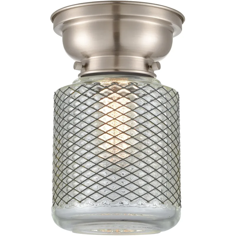 Aditi Stanton LED 6.25 inch Brushed Satin Nickel Flush Mount Ceiling Light, Aditi