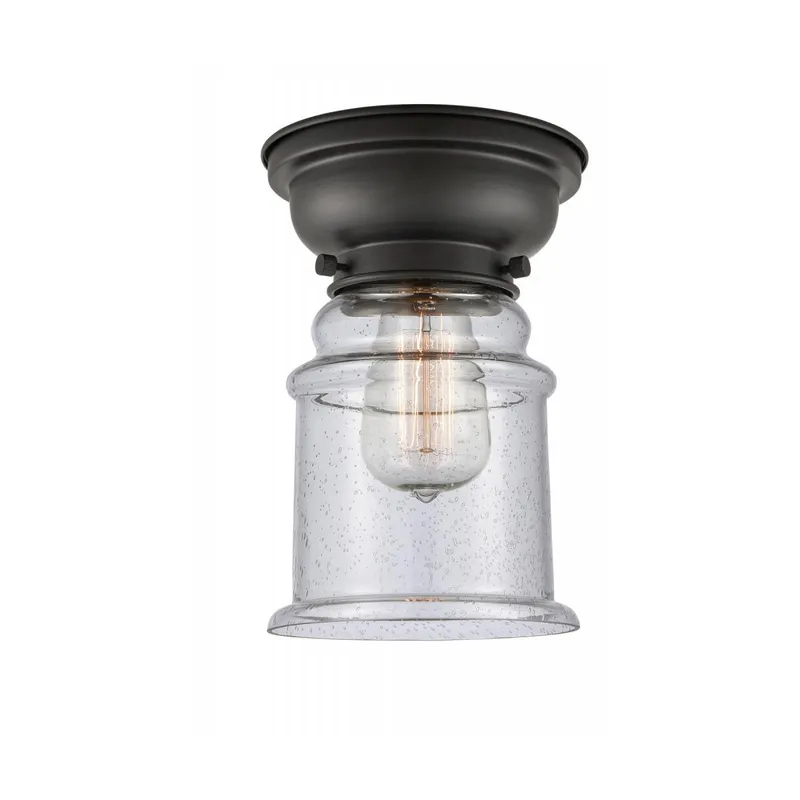 Aditi Halophane 1 Light 9 inch Matte Black Flush Mount Ceiling Light in Matte White Halophane Glass, Aditi