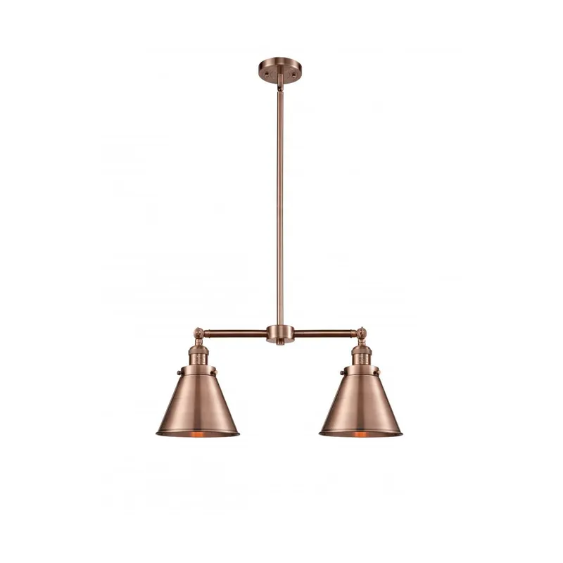 Franklin Restoration Appalachian 2 Light 23 inch Antique Copper Island Light Ceiling Light, Franklin Restoration