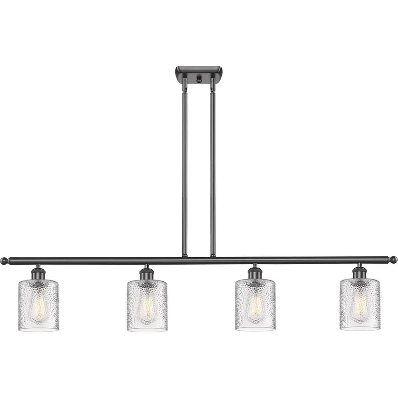 Ballston Cobbleskill LED 48 inch Oil Rubbed Bronze Island Light Ceiling Light in Clear Glass, Ballston