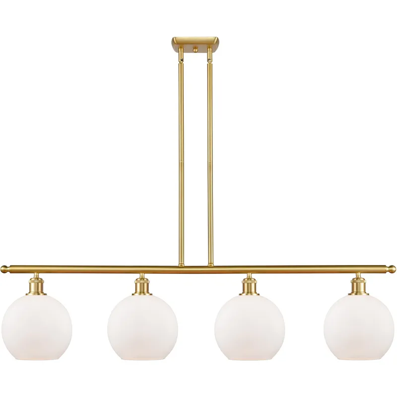 Ballston Athens 4 Light 48 inch Satin Gold Island Light Ceiling Light, Ballston