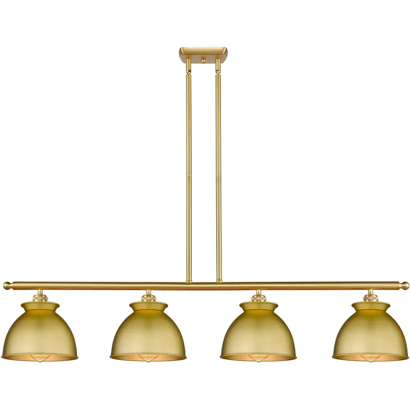 Adirondack 4 Light 48 inch Satin Gold Island Light Ceiling Light in Incandescent