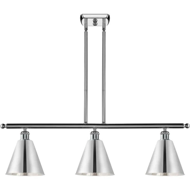 Ballston Cone LED 36 inch Polished Chrome Island Light Ceiling Light