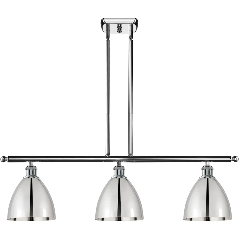 Ballston Dome 3 Light 36 inch Polished Chrome Island Light Ceiling Light