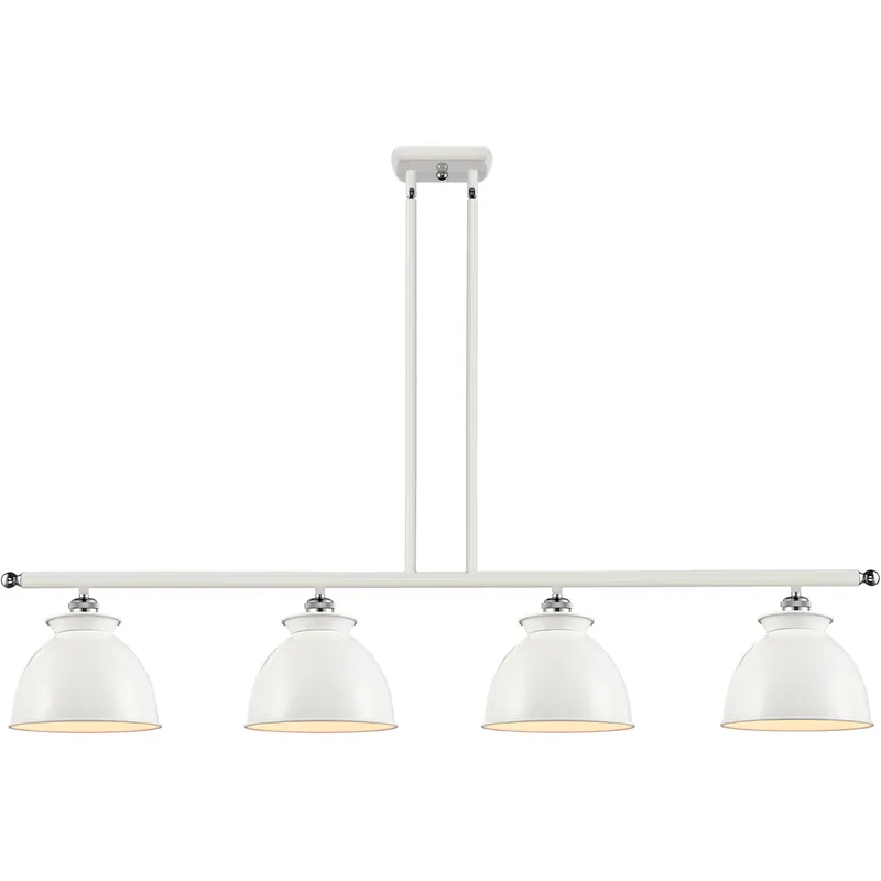 Ballston Adirondack 4 Light 48 inch Antique Brass Island Light Ceiling Light in Incandescent, Matte Black, Ballston