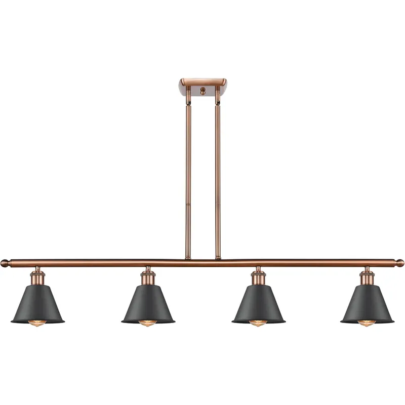 Ballston Smithfield 4 Light 48 inch Antique Copper Island Light Ceiling Light