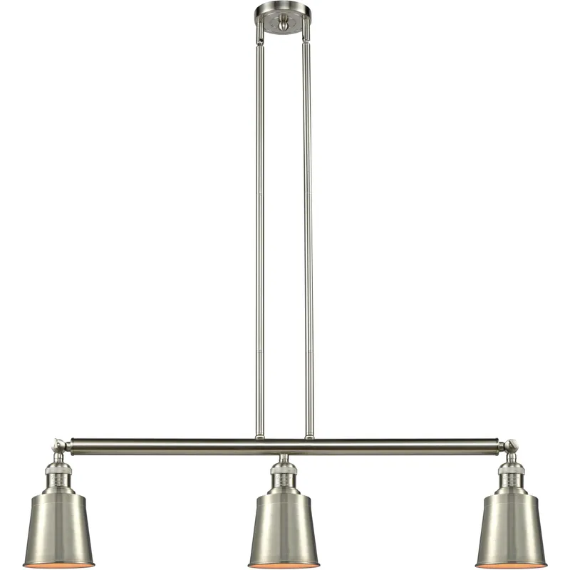 Franklin Restoration Addison LED 38 inch Brushed Satin Nickel Island Light Ceiling Light, Franklin Restoration
