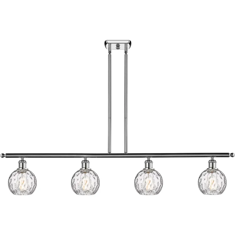 Ballston Athens Water Glass LED 46 inch Polished Chrome Island Light Ceiling Light