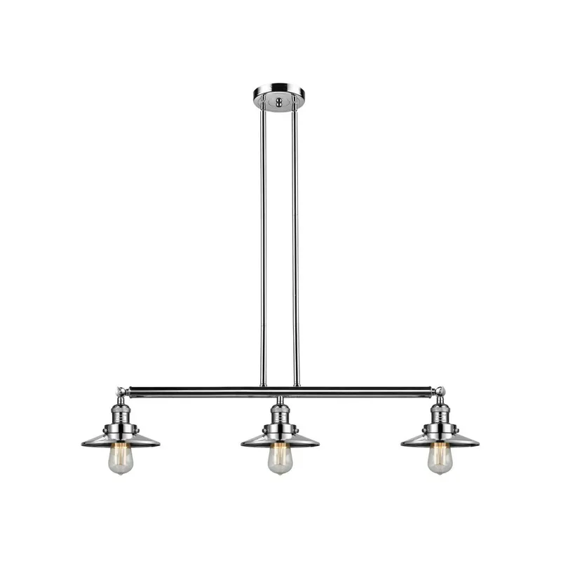 Franklin Restoration Railroad LED 41 inch Polished Nickel Island Light Ceiling Light, Franklin Restoration