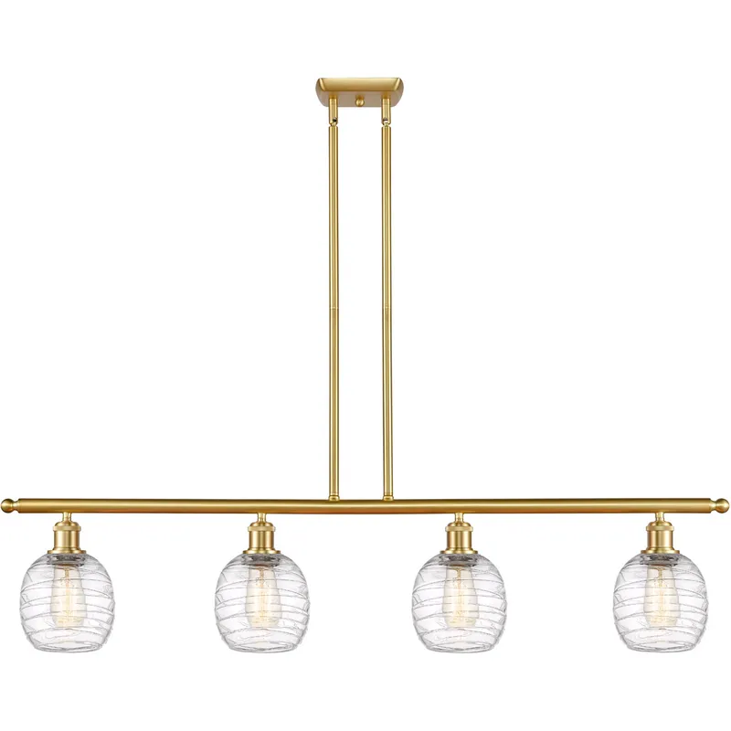 Ballston Belfast 4 Light 48 inch Satin Gold Island Light Ceiling Light