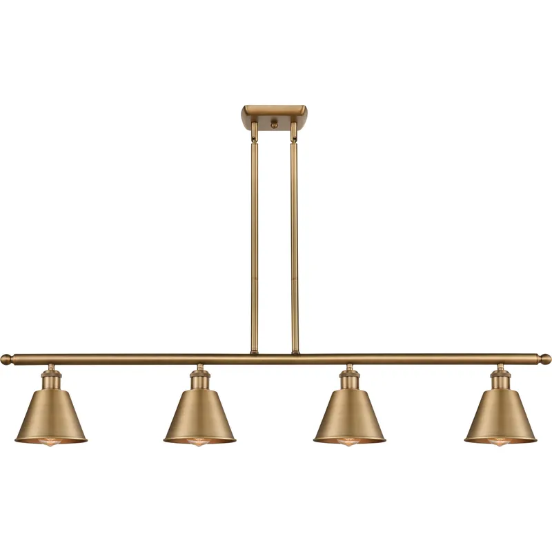 Ballston Smithfield LED 48 inch Brushed Brass Island Light Ceiling Light, Ballston